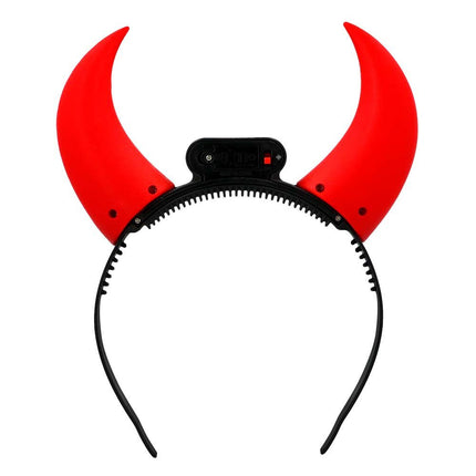Halloween Tiara Duivelhoorntjes Led van Boland koop je bij Partywinkel