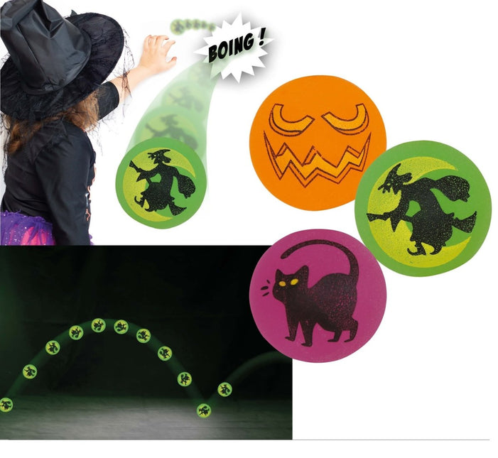 Halloween Uitdeelcadeautjes Stuiterbal 3st - Partywinkel - 8434077190807