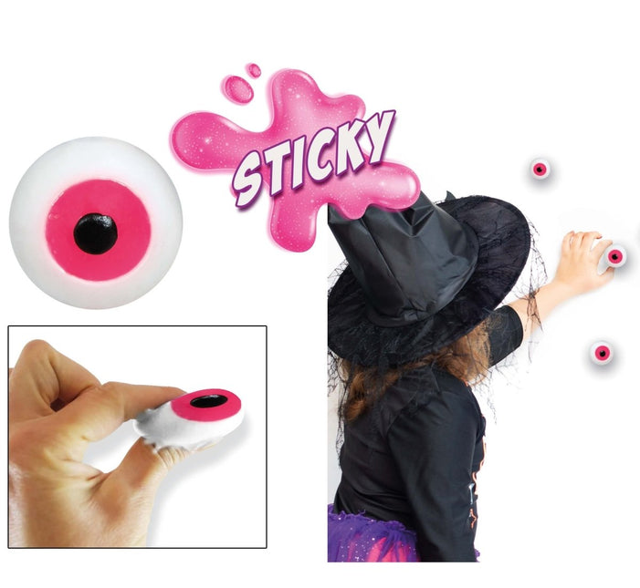 Halloween Uitdeelcadeautjes Suiterballen Oog 2cm 48st - Partywinkel - 8434077190777