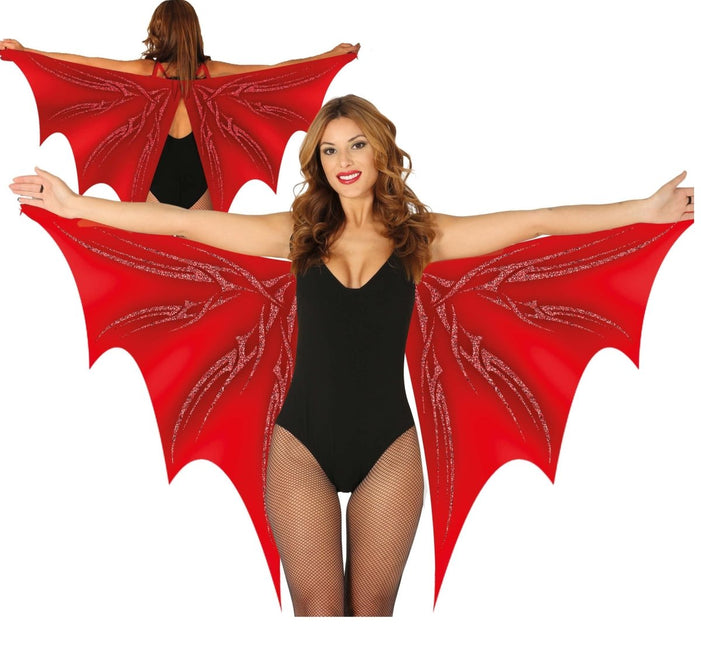 Halloween Vleugels Rood 1,7m - Partywinkel - 8434077168813