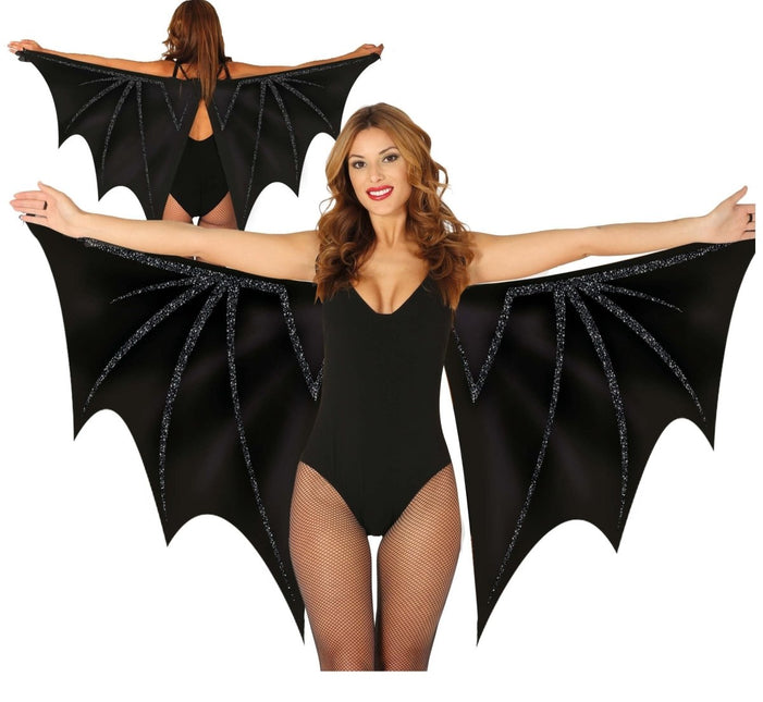 Halloween Vleugels Zwart Vleermuis 1,7m - Partywinkel - 8434077168806