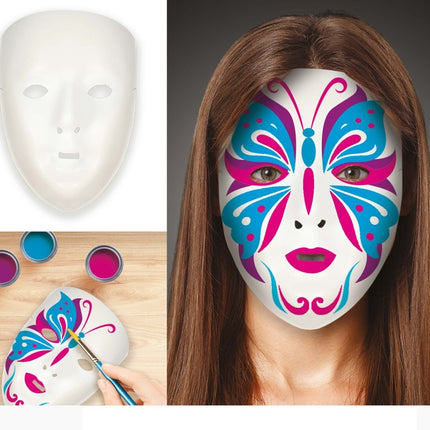 Halloween Wit Gezichtsmasker van Fiestas Guirca koop je bij Partywinkel