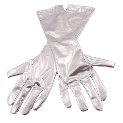 Handschoenen metallic zilver van Folat koop je bij Partywinkel