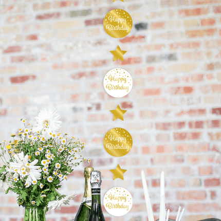 Hangdecoratie 18 Jaar Goud Wit 20,5cm van Paper Dreams koop je bij Partywinkel