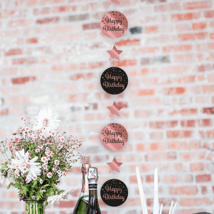 Hangdecoratie 50 Jaar Roze Zwart 20,5cm van Paper Dreams koop je bij Partywinkel