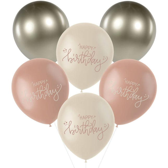 Happy Birthday Ballonnen 33cm 6st van Folat koop je bij Partywinkel