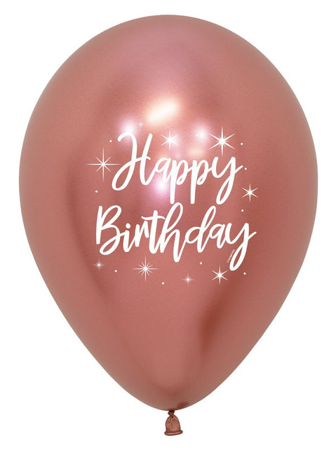 Happy Birthday Ballonnen Gekleurd 30cm 25st van Sempertex koop je bij Partywinkel