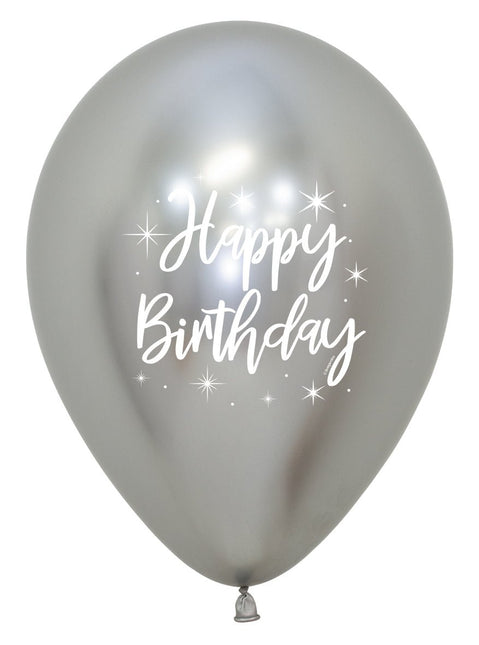Happy Birthday Ballonnen Gekleurd 30cm 25st van Sempertex koop je bij Partywinkel