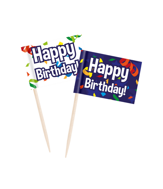 Happy Birthday Cocktailprikkers van Paper Dreams koop je bij Partywinkel