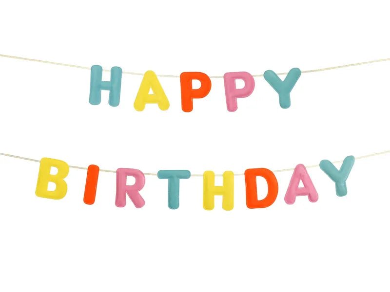 Happy Birthday Letterslinger Gekleurd Vilt 3m van Partydeco koop je bij Partywinkel
