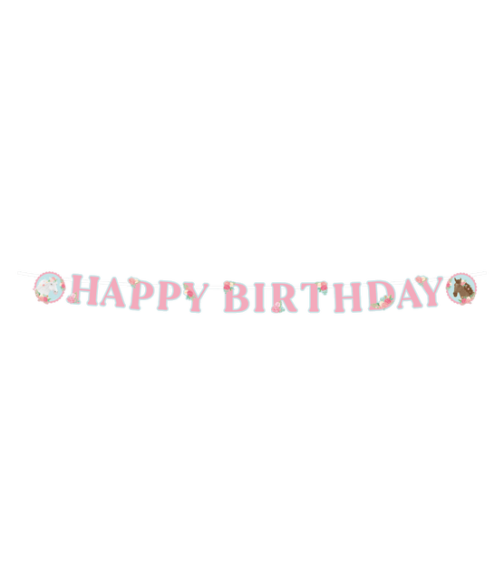 Happy Birthday Letterslinger Paarden 2,5m van Paper Dreams koop je bij Partywinkel