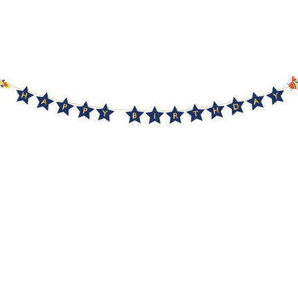 Happy Birthday Letterslinger Space 3m van Partydeco koop je bij Partywinkel