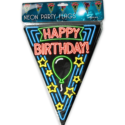 Happy Birthday Slingers Neon 10m van Paper Dreams koop je bij Partywinkel