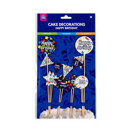 Happy Birthday Taarttopper 30cm - Partywinkel - 8716764240874