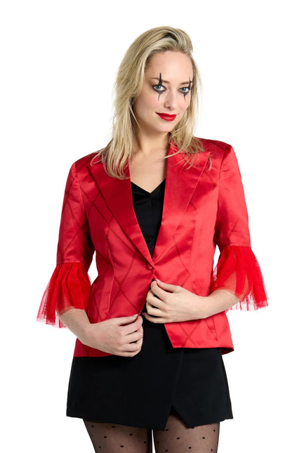 Harley Quinn Blazer Dames Rood van OppoSuits koop je bij Partywinkel