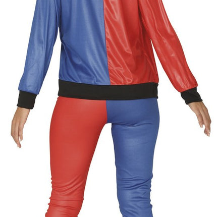 Harley Quinn Kostuum Rood Blauw Dames van Fiestas Guirca koop je bij Partywinkel