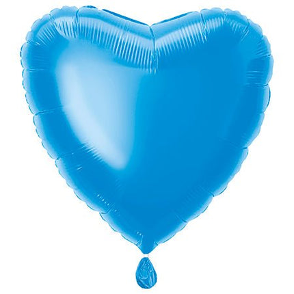 Hart Helium Ballon Blauw Leeg 45cm van Unique koop je bij Partywinkel
