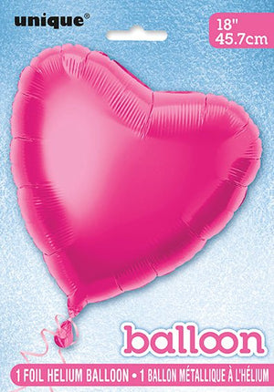 Hart Helium Ballon Roze Leeg 45cm van Unique koop je bij Partywinkel
