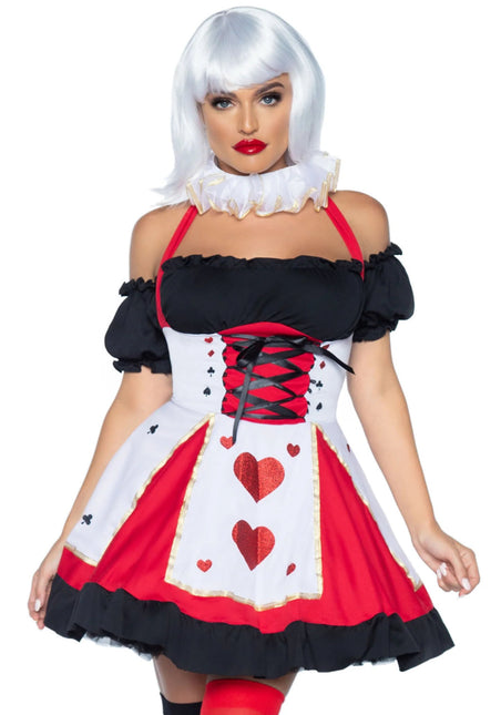Hartenvrouw Jurk Zwart Rood Dames Leg Avenue - Partywinkel - 714718393360