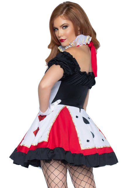 Hartenvrouw Jurk Zwart Rood Dames Leg Avenue - Partywinkel - 714718393360