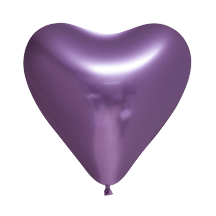 Hartjes Ballonnen Paars 30cm 6st van WeFiesta koop je bij Partywinkel