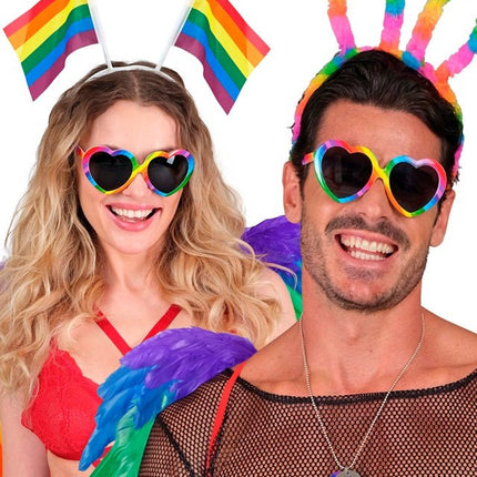 Hartjes Bril Regenboog van Widmann koop je bij Partywinkel