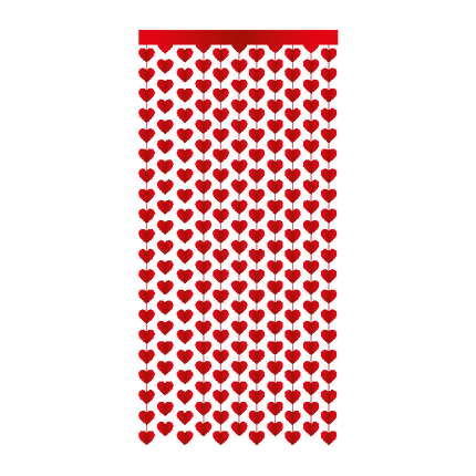 Hartjes Deurgordijn 2m van Paper Dreams koop je bij Partywinkel