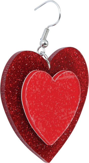 Hartjes Oorbellen 5cm van Fiestas Guirca koop je bij Partywinkel