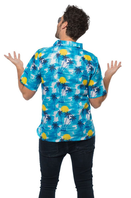 Hawai Shirt Blauw van Partychimp koop je bij Partywinkel