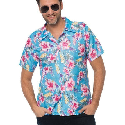 Hawai Shirt Blauw van Partychimp koop je bij Partywinkel