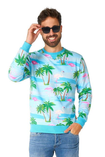 Hawaii Flamingo Trui Heren OppoSuits van OppoSuits koop je bij Partywinkel