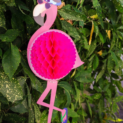 Hawaii Honeycomb Flamingo 58cm van Folat koop je bij Partywinkel