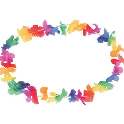 Hawaii Ketting Gekleurd 50cm van Fiestas Guirca koop je bij Partywinkel