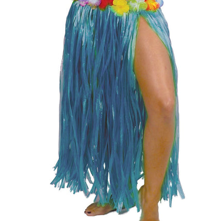 Hawaii Rokje Blauw 75cm van Fiestas Guirca koop je bij Partywinkel