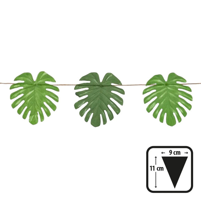 Hawaii Slinger Groen Palmbladeren 4m - Partywinkel - 8712026524348