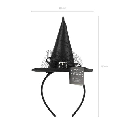 Heks Haarband Zwart Heksenhoed van Partydeco koop je bij Partywinkel