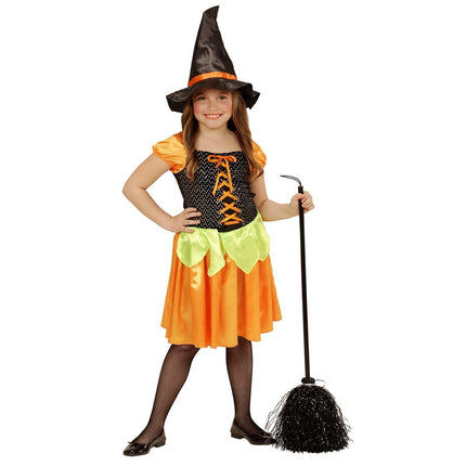 Heks Kostuum Meisje Pompoen 2 delig van Widmann koop je bij Partywinkel