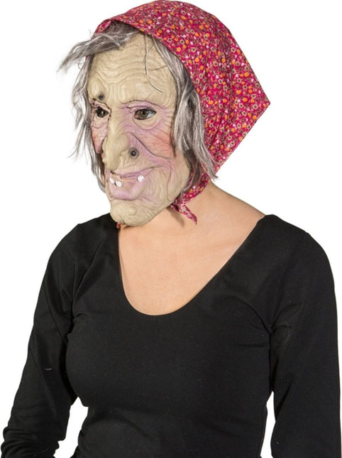 Heks Masker Met Hoofddoek En Haar van Orlob koop je bij Partywinkel