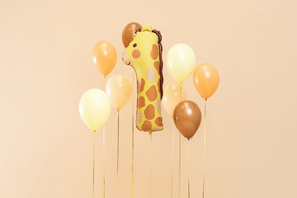 Helium Ballon 1 Jaar Giraffe Leeg 82cm van Partydeco koop je bij Partywinkel