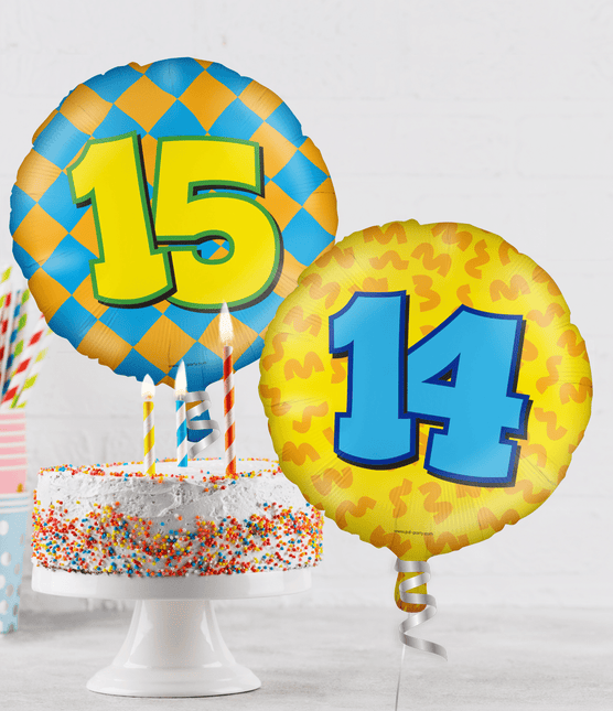 Helium Ballon 15 Jaar Gekleurd Leeg 46cm van Paper Dreams koop je bij Partywinkel