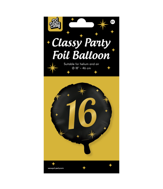 Helium Ballon 16 Jaar Leeg 30cm van Paper Dreams koop je bij Partywinkel