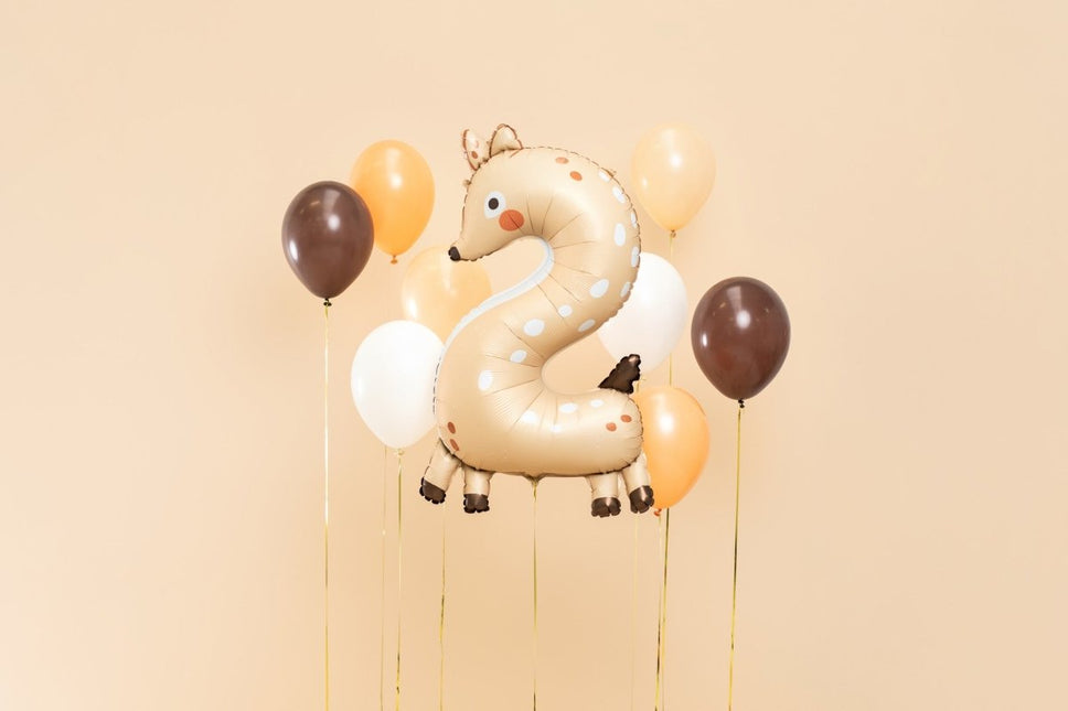 Helium Ballon 2 Jaar Hert Leeg 88cm van Partydeco koop je bij Partywinkel
