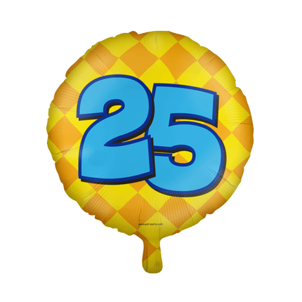 Helium Ballon 25 Jaar Gekleurd Leeg 46cm van Paper Dreams koop je bij Partywinkel