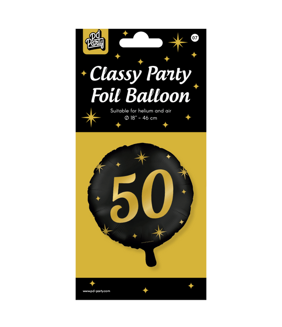 Helium Ballon 50 Jaar Leeg 30cm van Paper Dreams koop je bij Partywinkel