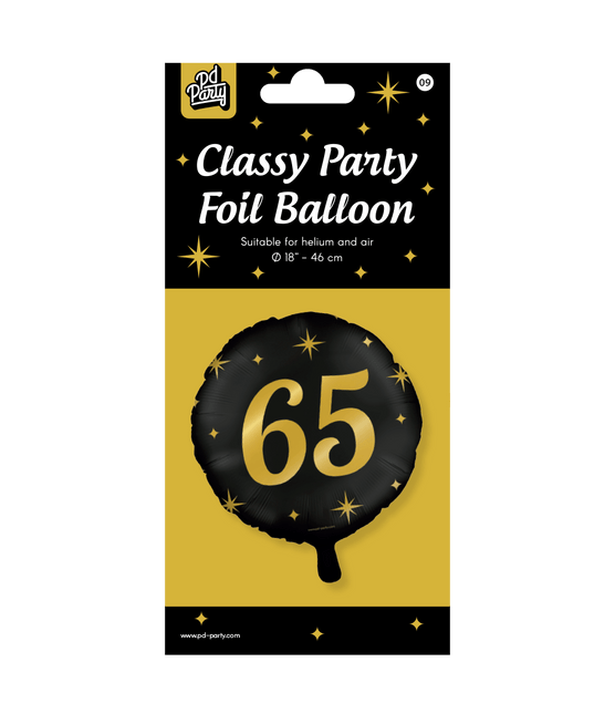 Helium Ballon 65 Jaar Leeg 30cm van Paper Dreams koop je bij Partywinkel