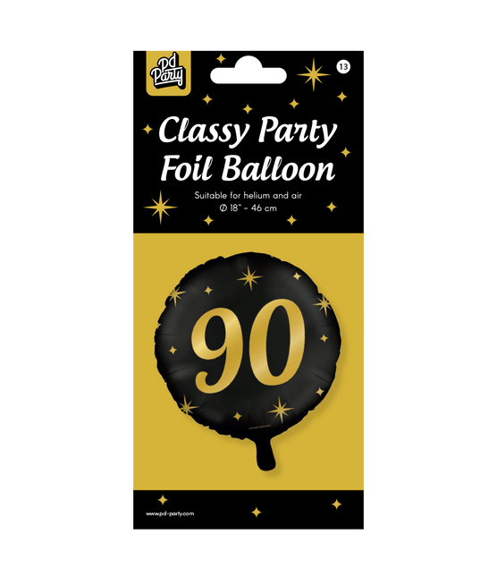 Helium Ballon 90 Jaar Leeg 30cm van Paper Dreams koop je bij Partywinkel