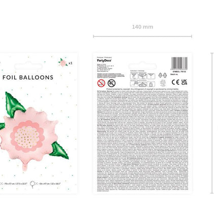 Helium Ballon Bloem Leeg 70cm van Partydeco koop je bij Partywinkel