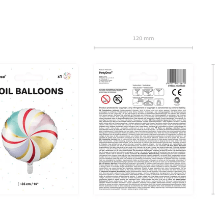 Helium Ballon Candy Gekleurd Leeg 35cm van Partydeco koop je bij Partywinkel