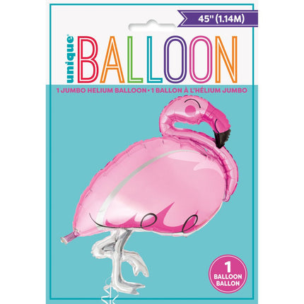 Helium Ballon Flamingo 89cm leeg van Unique koop je bij Partywinkel