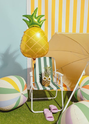 Helium Ballon Gestreepte Bal 75cm Leeg van Partydeco koop je bij Partywinkel